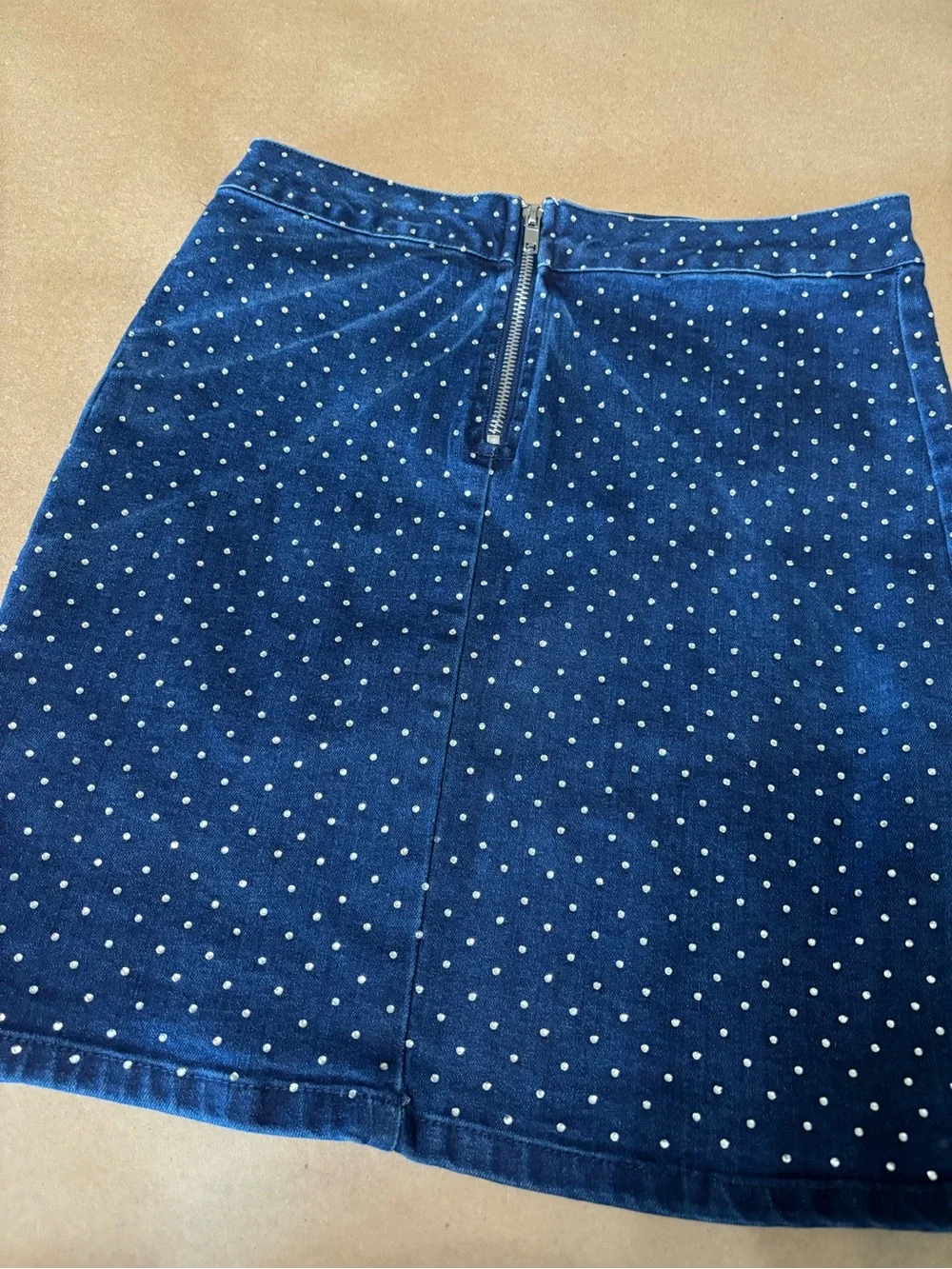 iris Blue-Denim with Rhinestones Skirt - Picture 2 of 3